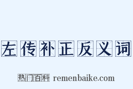 左传补正反义词是什么意思的图片